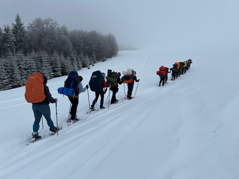 Wildnismentor on winter expedition in Transylvania